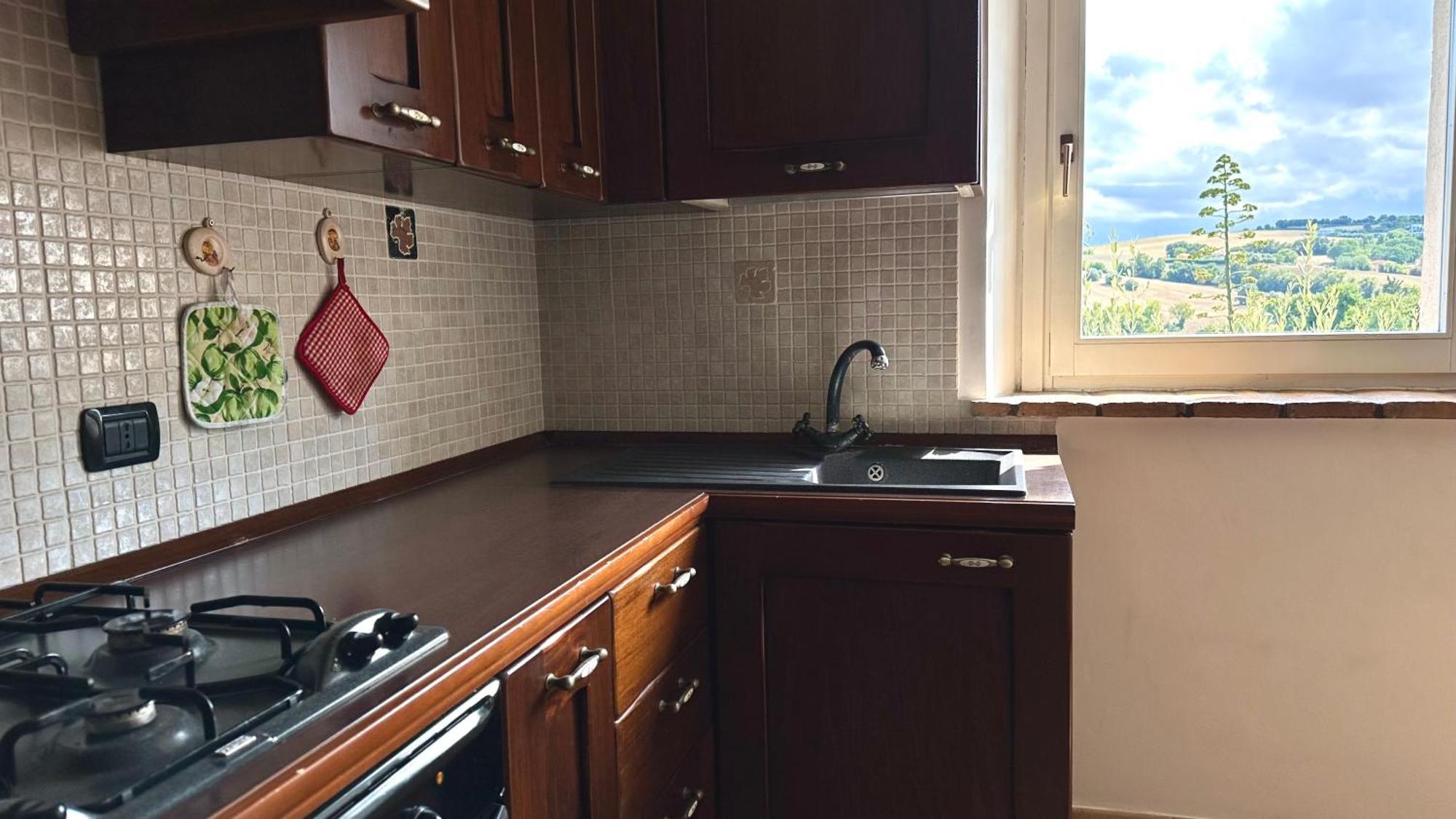 S214 - Sirolo, Trilocale Con Giardino In Zona Tranquilla 아파트 외부 사진